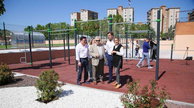 Santa Bárbara inaugura el quinto parque de ‘street workout’ de Toledo en el complejo deportivo