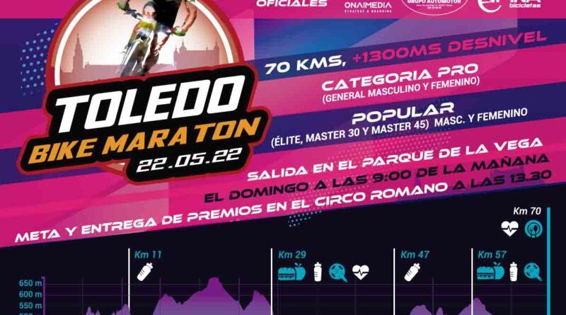 La I Toledo Bike Maratón llega este domingo con un recorrido de 70 kilómetros y cerca de 600 inscritos provenientes de toda España