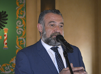 Rafael Martín en la jornada de La Diputación de recogida selectiva de residuos orgánicos