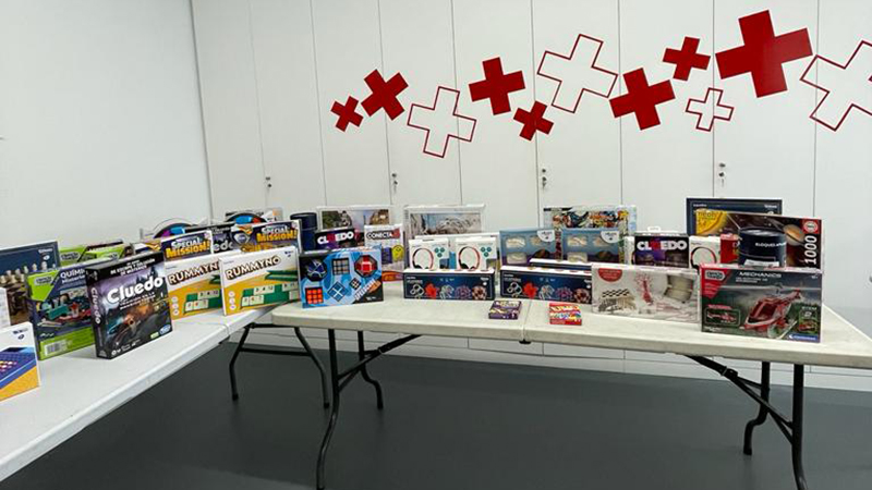 Parte de los juguetes en la sede de Cruz Roja Toledo