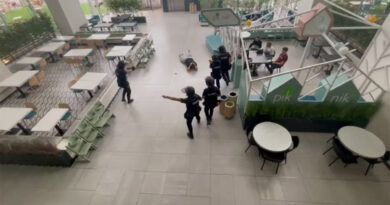Luz del Tajo y Policía Nacional realizan un simulacro de intervención por ataque con arma blanca en el centro comercial