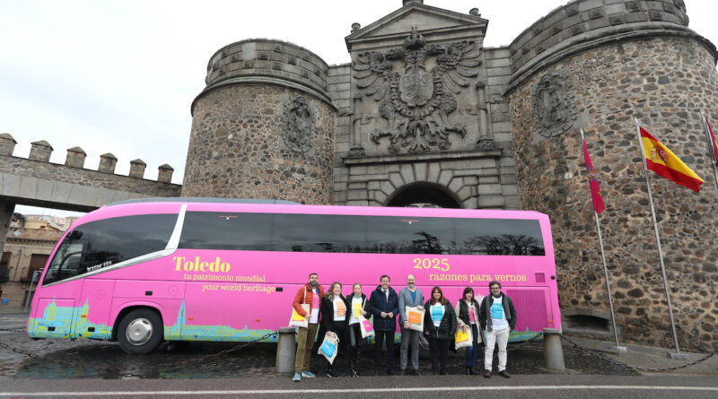 La campaña “Toledo, tu patrimonio mundial” llega a los autobuses turísticos a Madrid