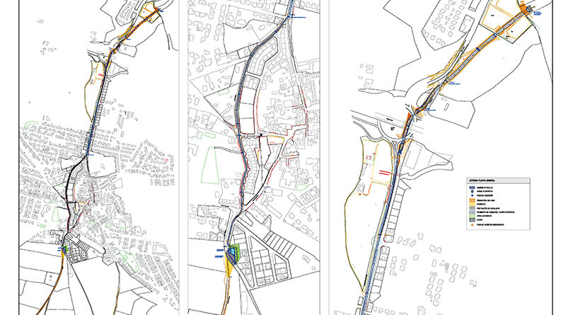 Planos de la canalización del arroyo de la degollada de Cobisa