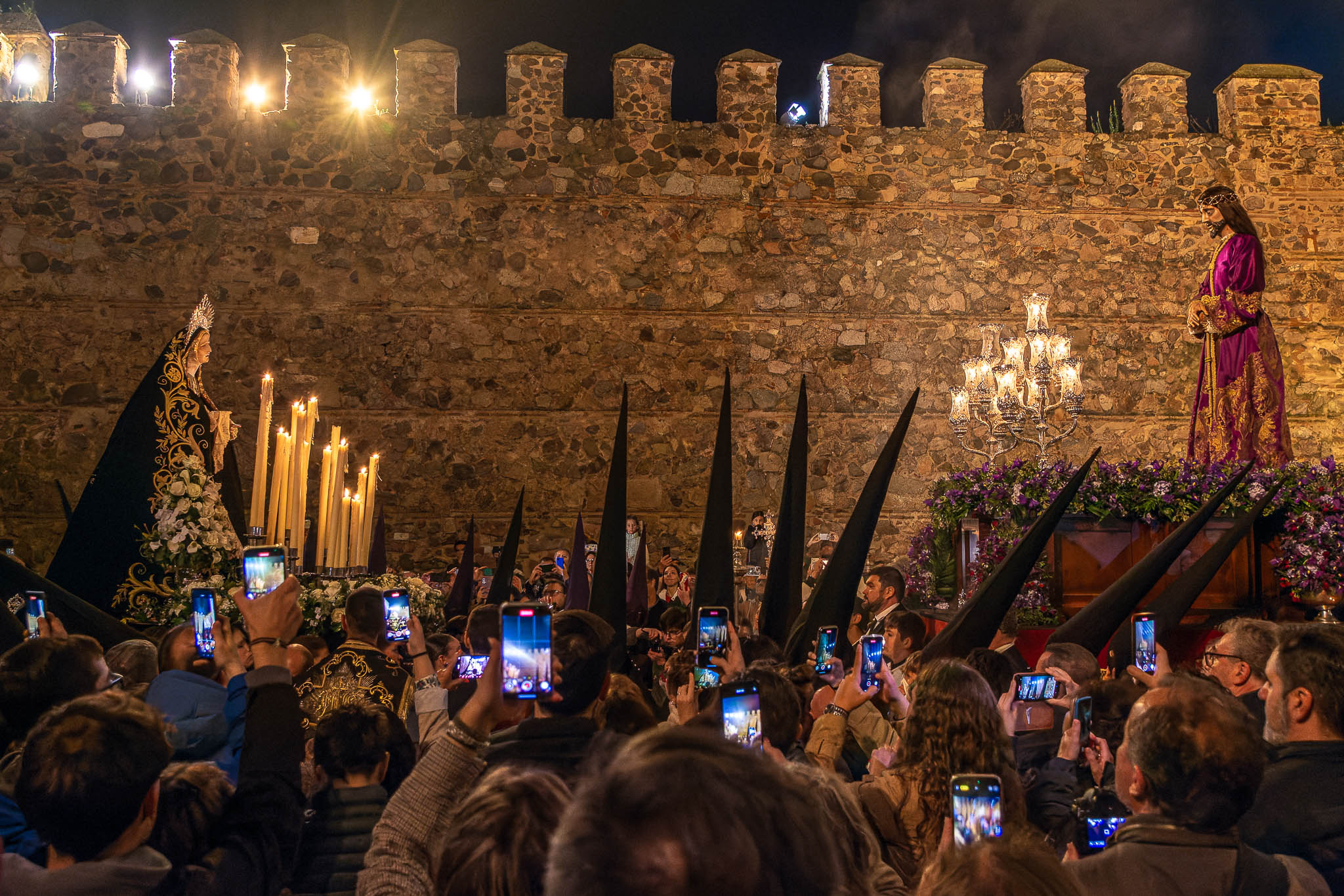 Imagen del "Santo Encuentro Toledo" durante la procesión del Sábado de Pasión.