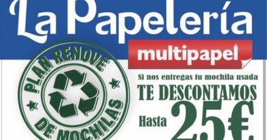 MULTIPAPEL impulsa el “Plan Renove de Mochilas” con descuentos solidarios y una donación a Cáritas Illescas