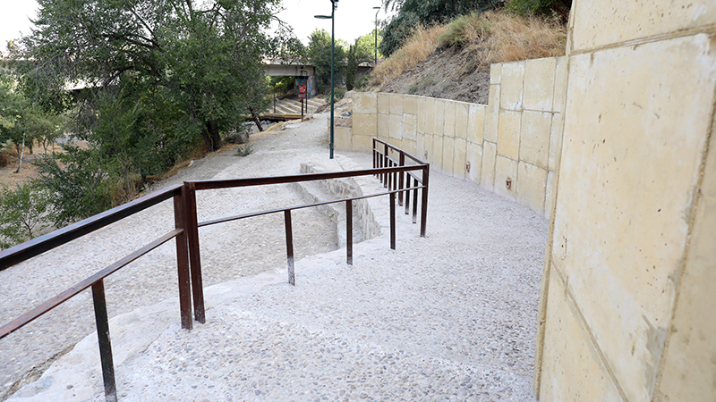 Obras de la recuperación de la senda ecológica en Toledo para conectar el río Tajo con la ciudad