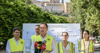 Obras de rehabilitación integral del parque de la Vega en Toledo, financiada por los fondos Next Generation.