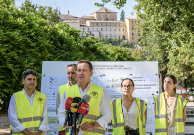 Obras de rehabilitación integral del parque de la Vega en Toledo, financiada por los fondos Next Generation.