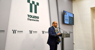 El diputado de Cultura de la Diputación de Toledo, Tomás Arribas, durante la rueda de prensa sobre las subvenciones culturales de 2026.