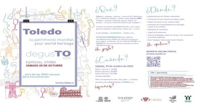 Toledo ofrece este sábado catas gastronómicas en ocho espacios monumentales en una nueva edición de ‘DegusTO 2025. Especial Otoño’.