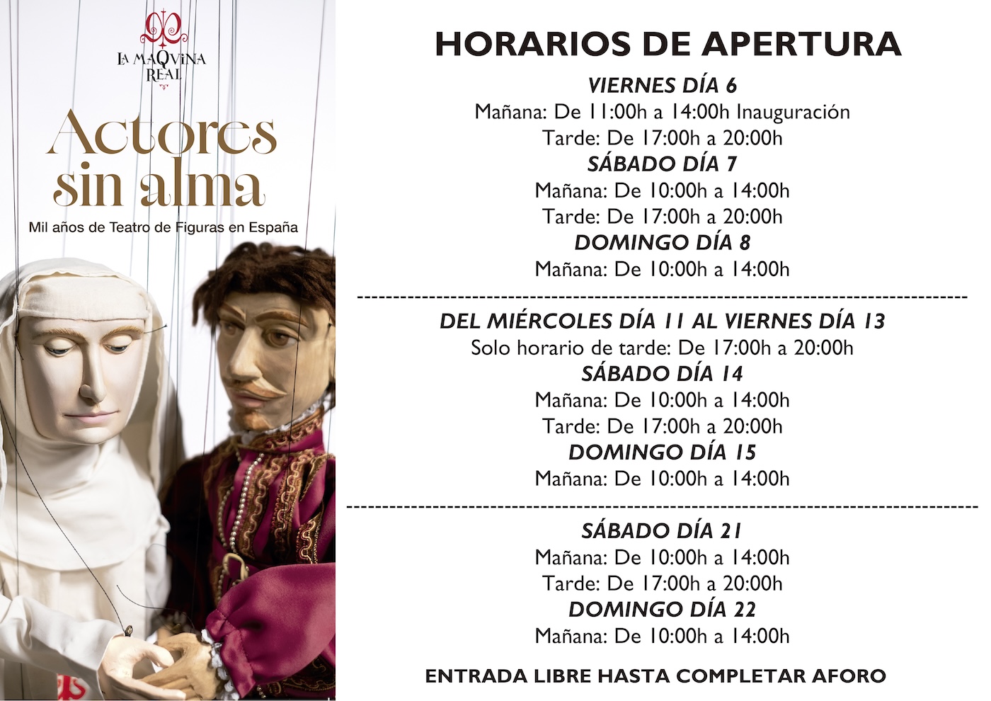 HORARIO EXPOSICIÓN