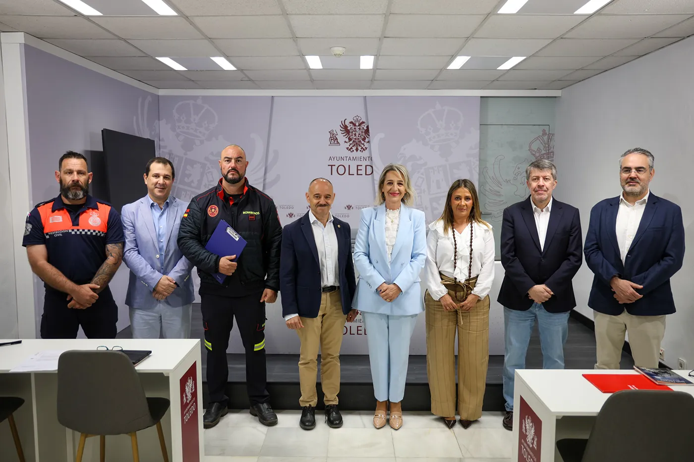 Inés Cañizares presenta la Semana de Prevención de Incendios en Toledo junto a responsables de Bomberos, Mapfre y APTB