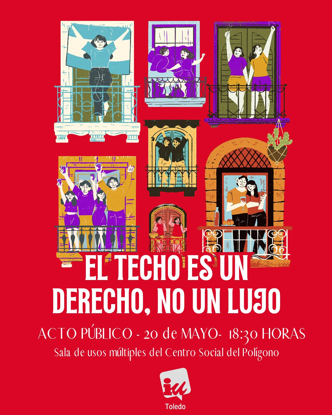 Cartel acto público vivienda IU Cartel acto público vivienda IU