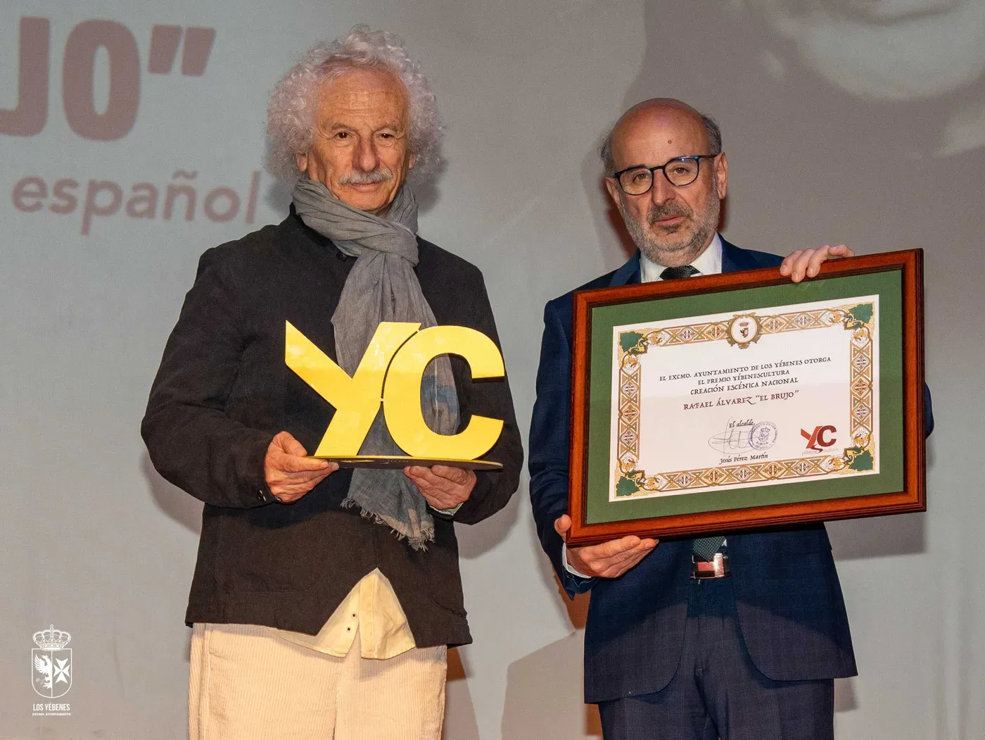 Entrega de galardones durante los Premios YébenesCultura