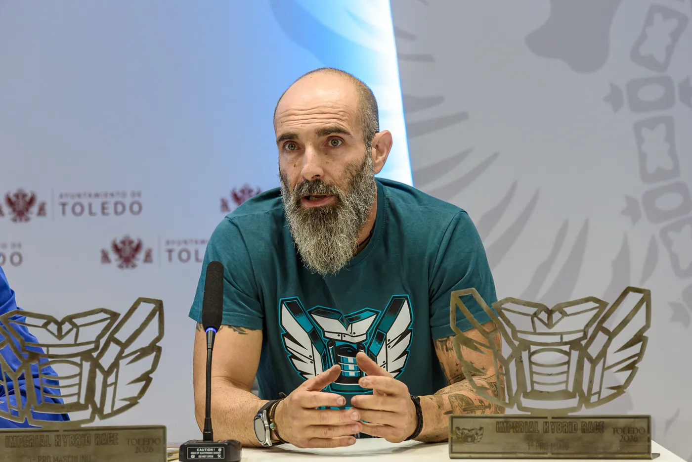 Antonio Arellano en la presentación de la Imperial Hybrid Race Toledo Antonio Arellano en la presentación de la Imperial Hybrid Race Toledo